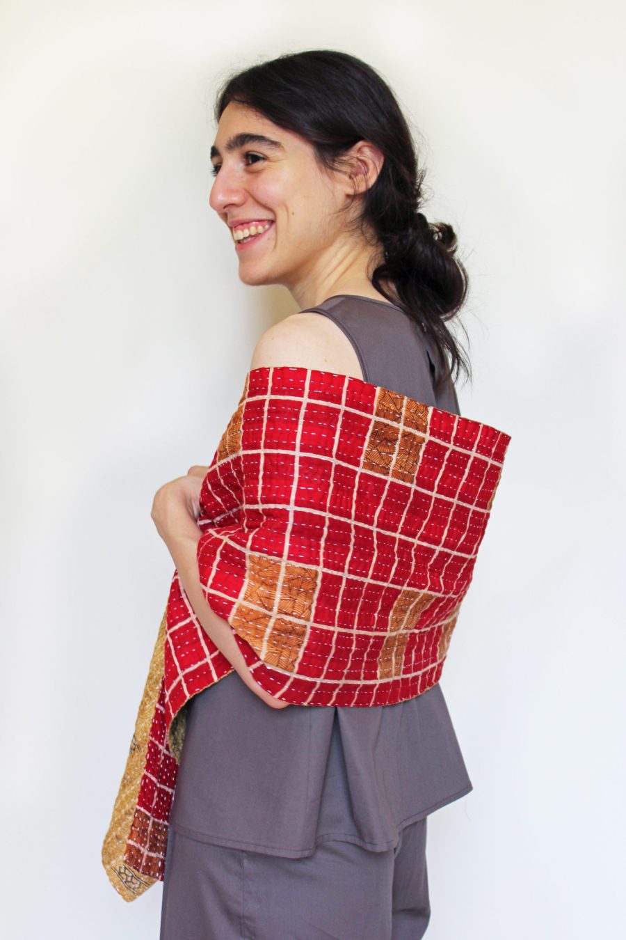 Stola in Sari riciclato - Image 2