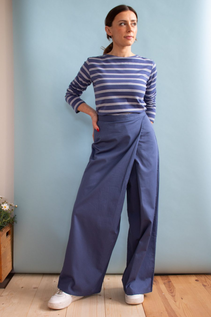 Pantalone Carol in satin di cotone - Image 2
