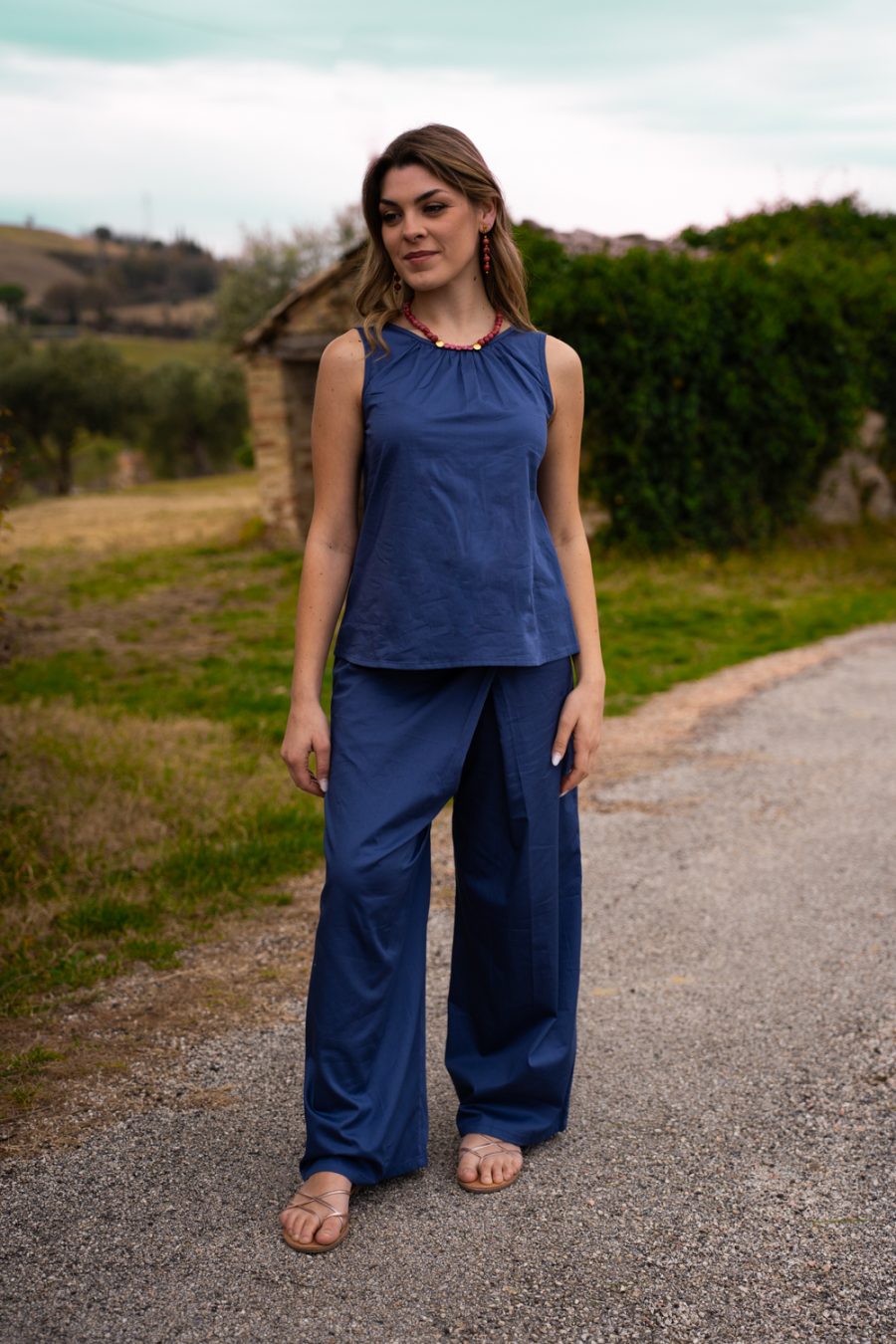 Pantalone Carol in satin di cotone - Image 5