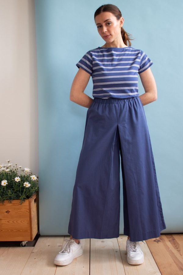 Pantalone Zoe in satin di cotone