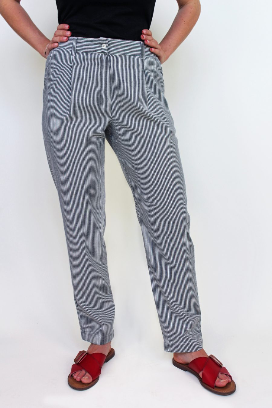 Pantalone Ambretta in cotone operato - immagine 2