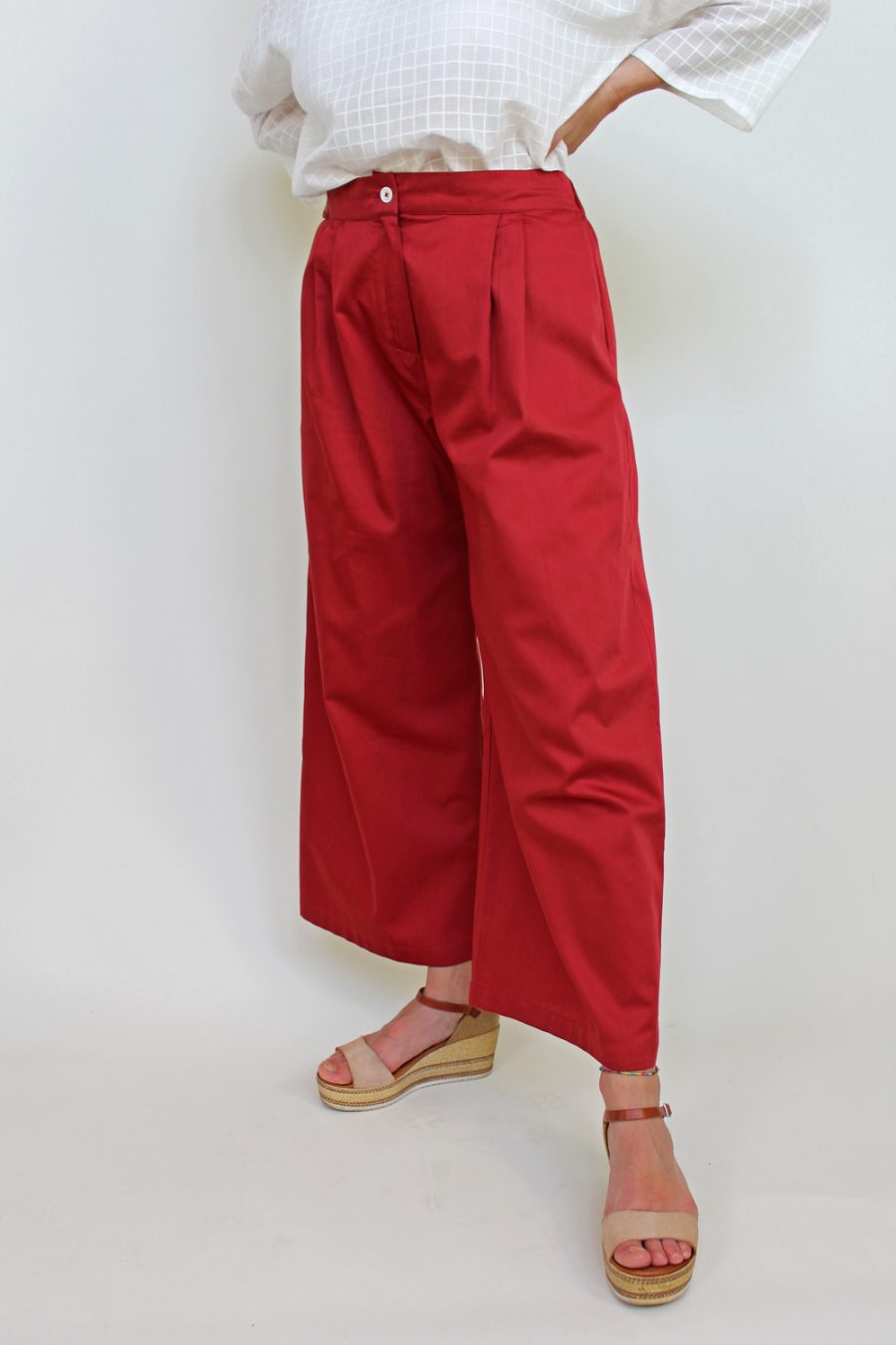 Pantalone Eileen in satin di cotone - immagine 2