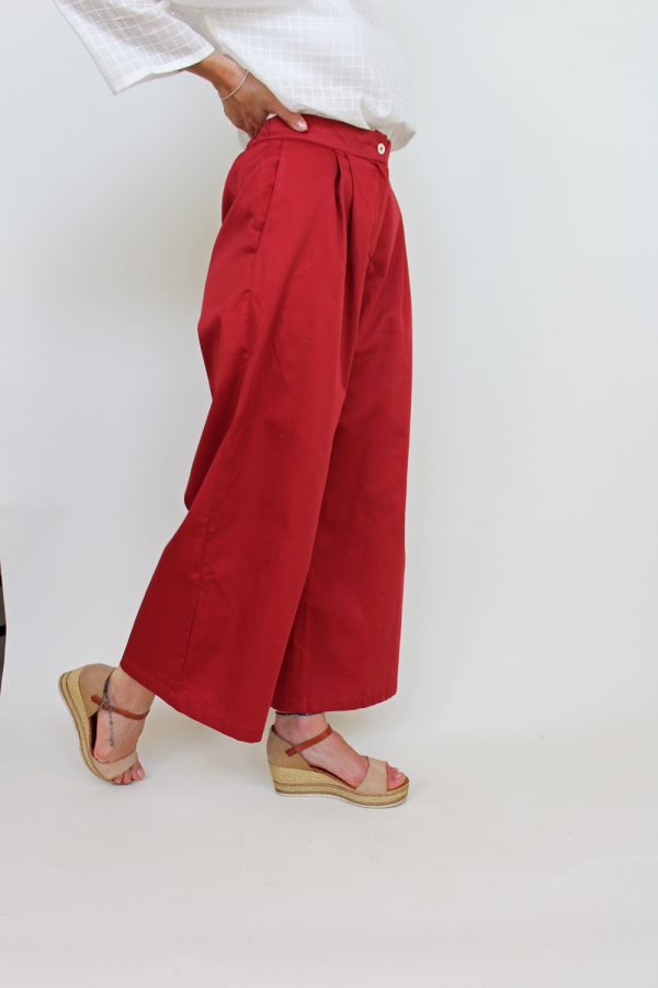 Pantalone Eileen in satin di cotone - S