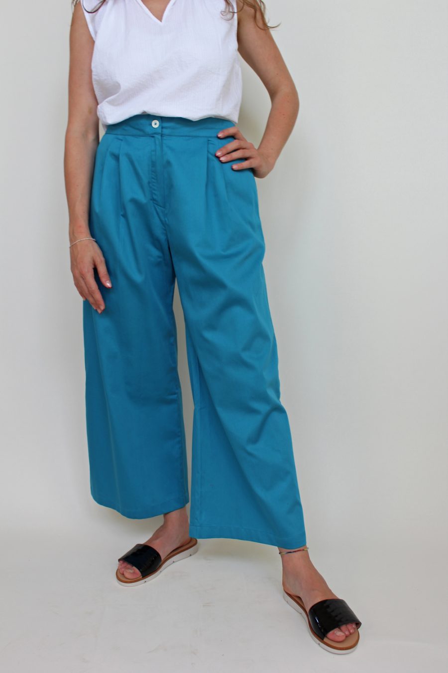 Pantalone Eileen in satin di cotone - Image 2
