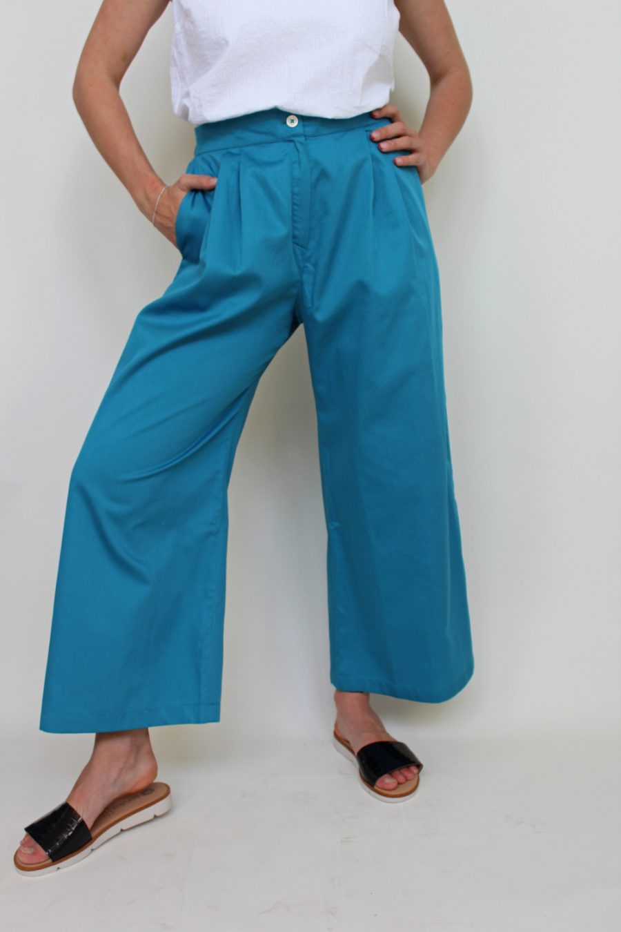 Pantalone Eileen in satin di cotone - Image 3
