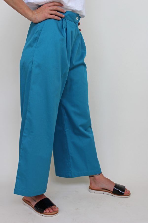 Pantalone Eileen in satin di cotone