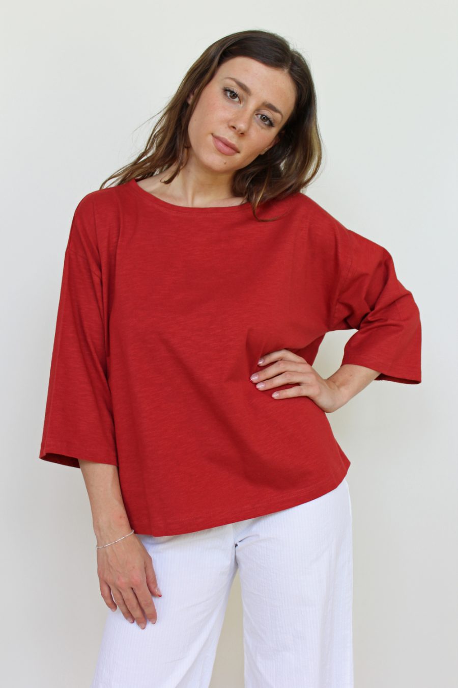 T-shirt Garofano in jersey di cotone biologico - immagine 2