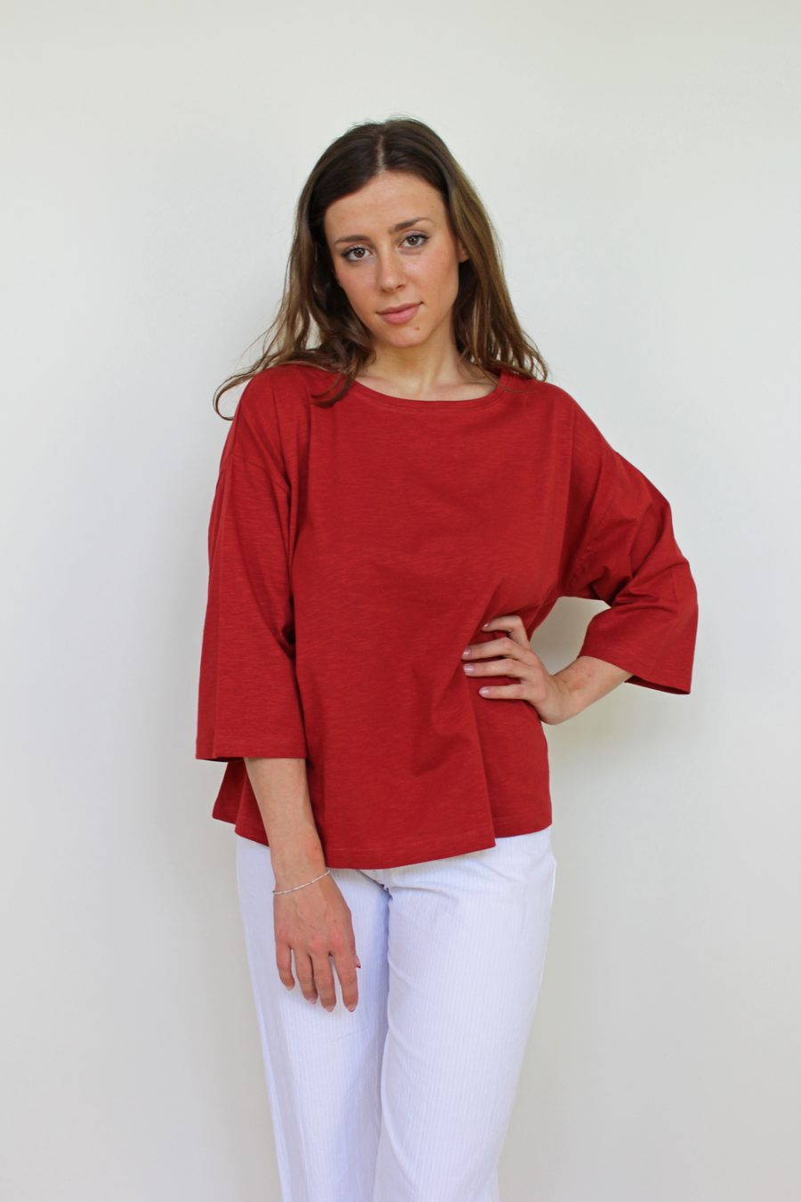 T-shirt Garofano in jersey di cotone biologico