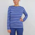 T-shirt Bateau in jersey di cotone biologico stretch