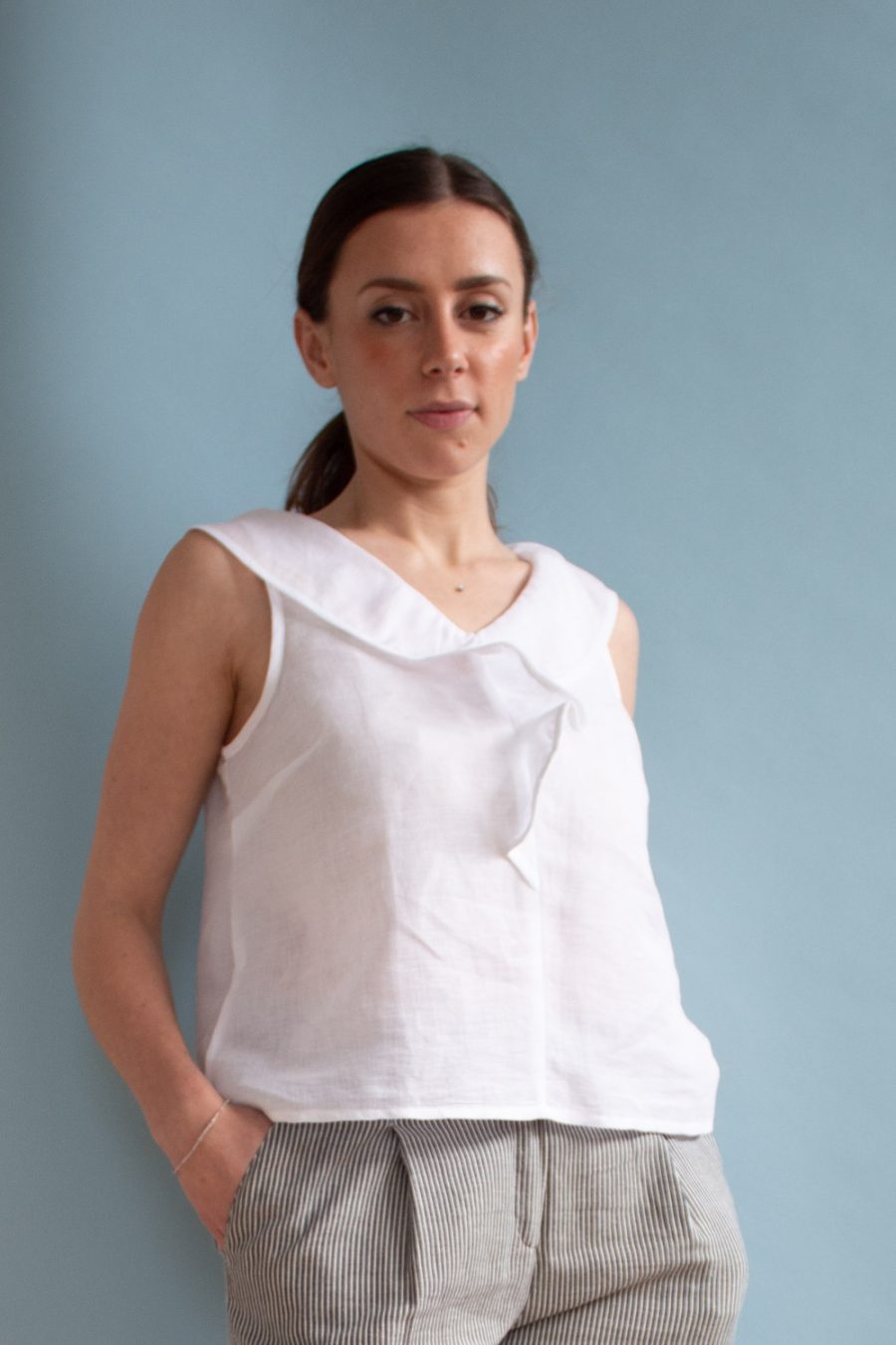 Top Tamara in lino e cotone - Image 3