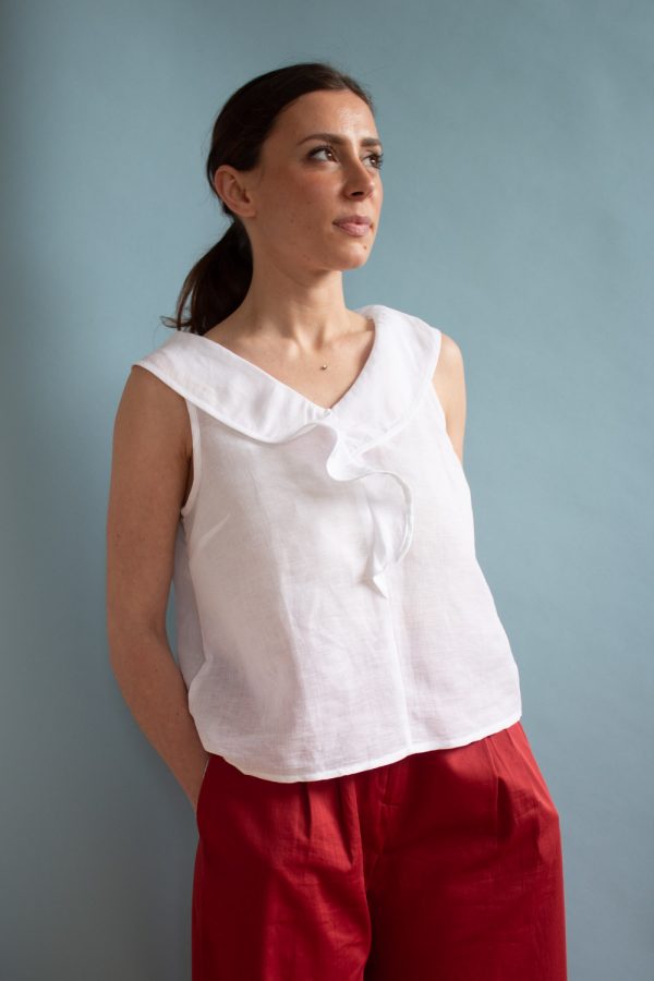Top Tamara in lino e cotone
