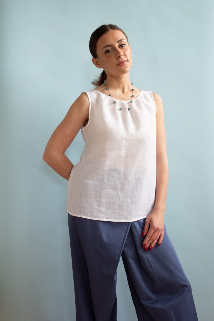 Top Ketty in lino e cotone - Image 3