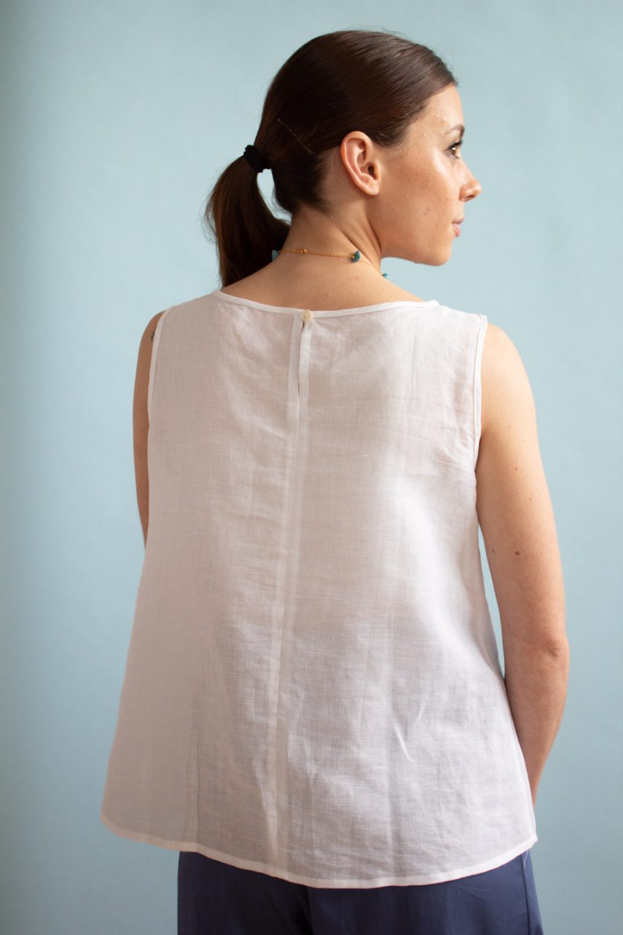 Top Ketty in lino e cotone - Image 4