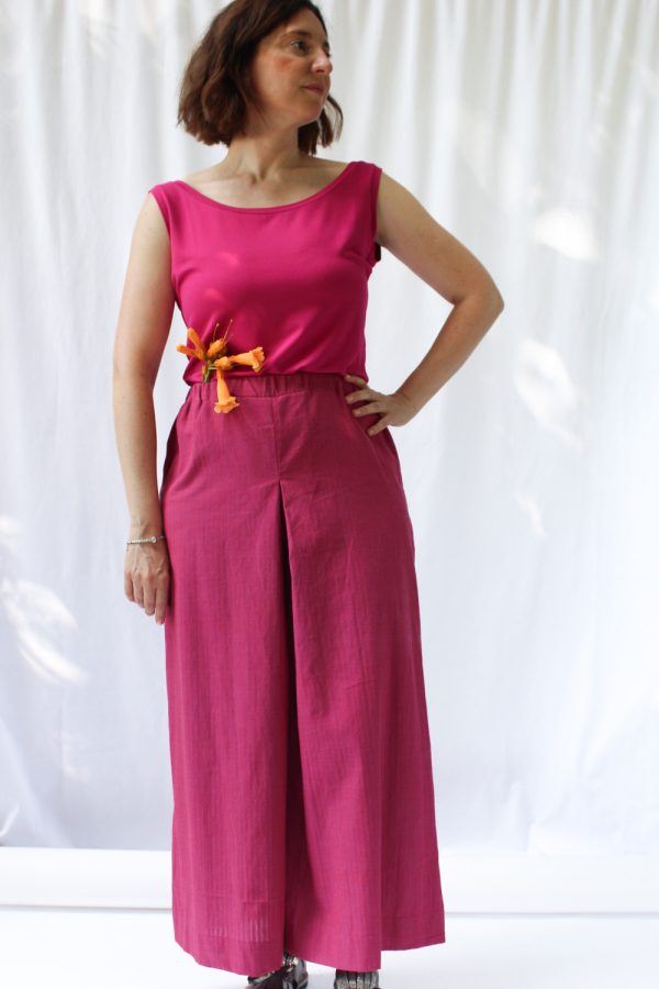 Pantalone Zoe in cotone operato