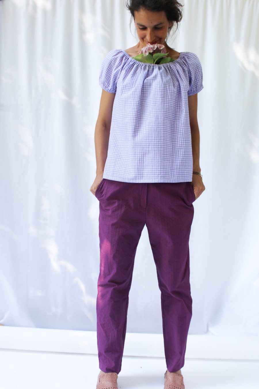 Blusa Puthia in cotone stampato