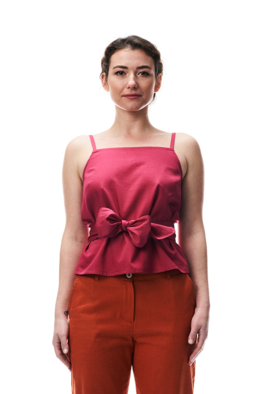 Top Dafne in satin di cotone - Image 2