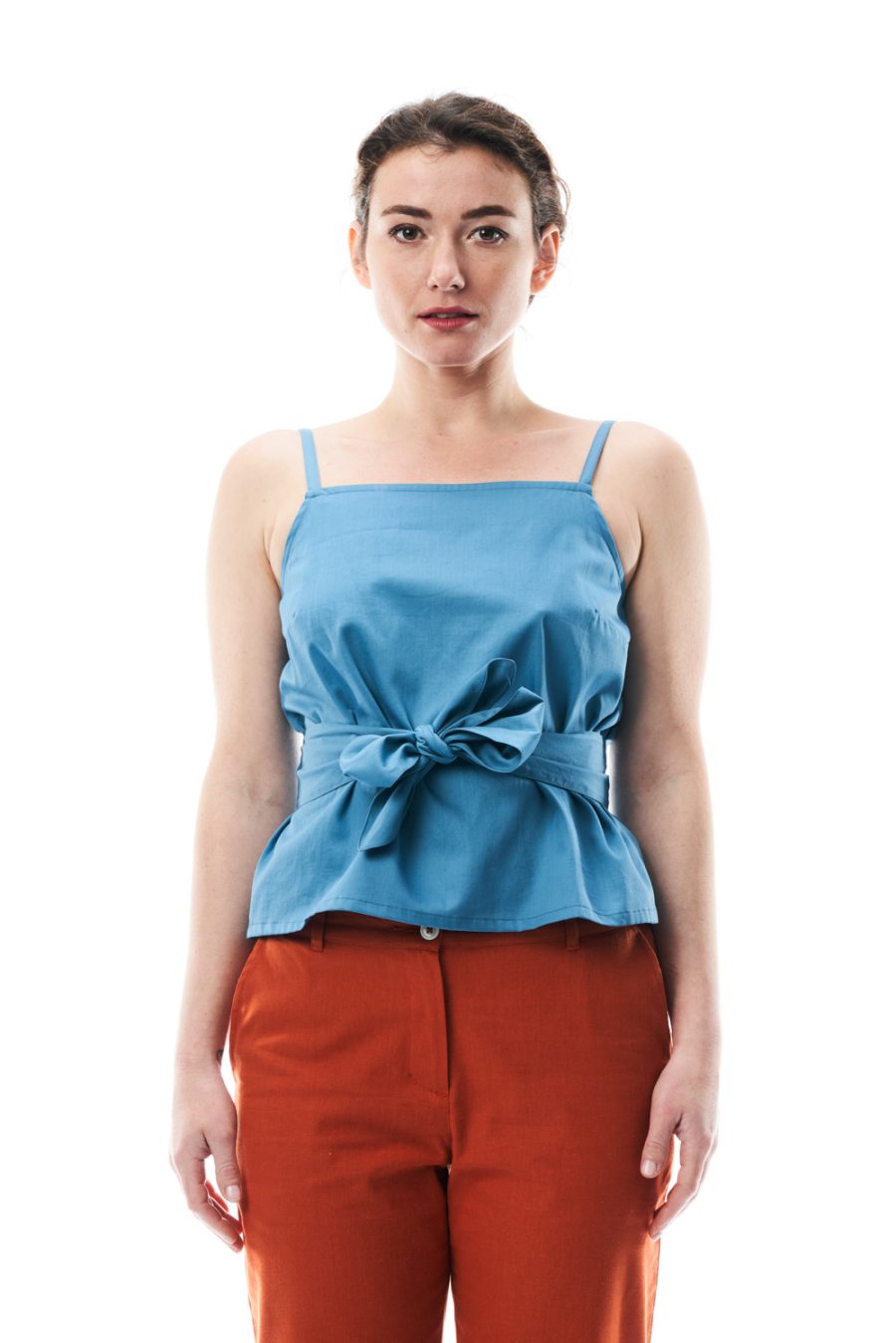 Top Dafne in satin di cotone - Image 2