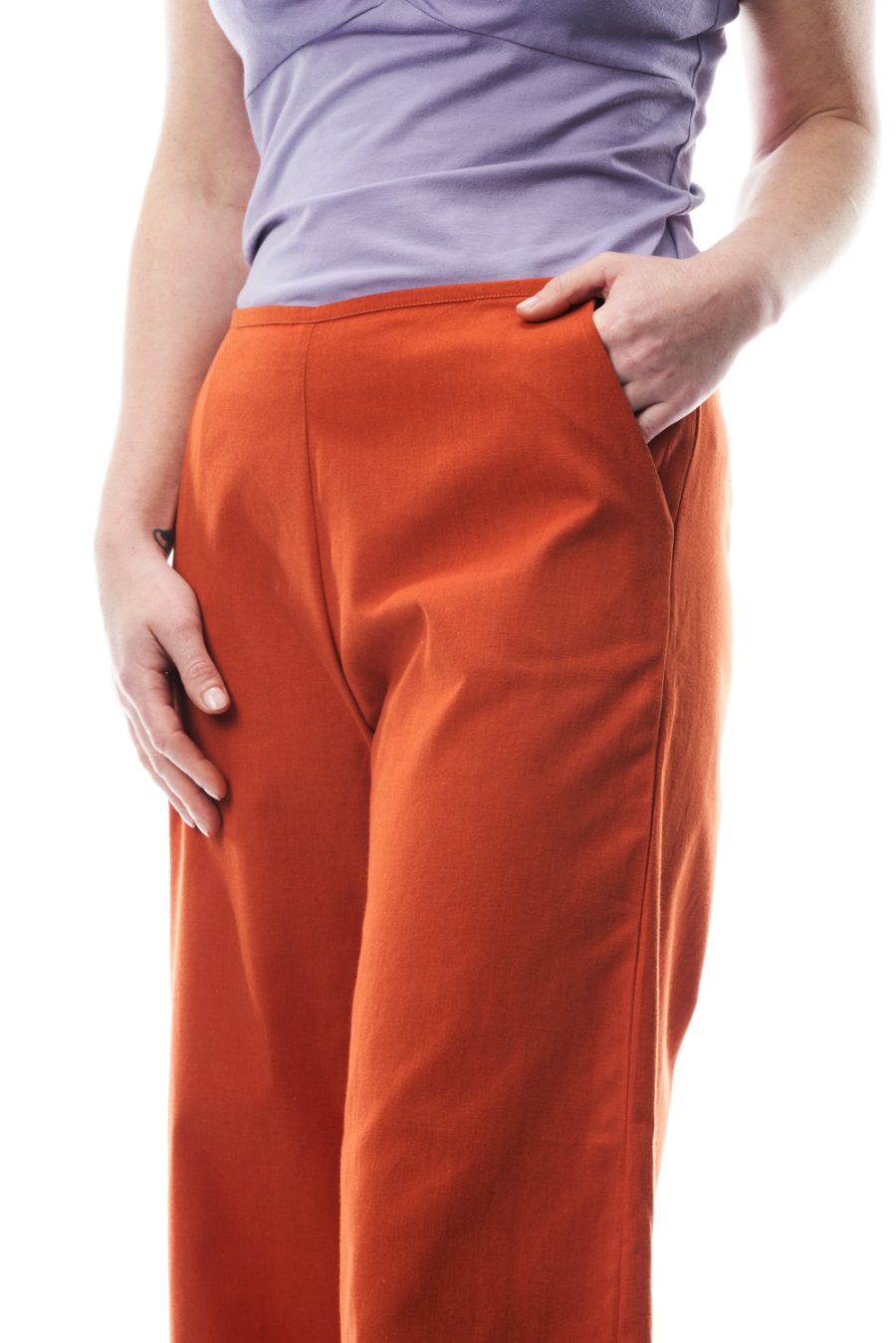 Pantalone Giunco in cotone e lino - Image 3