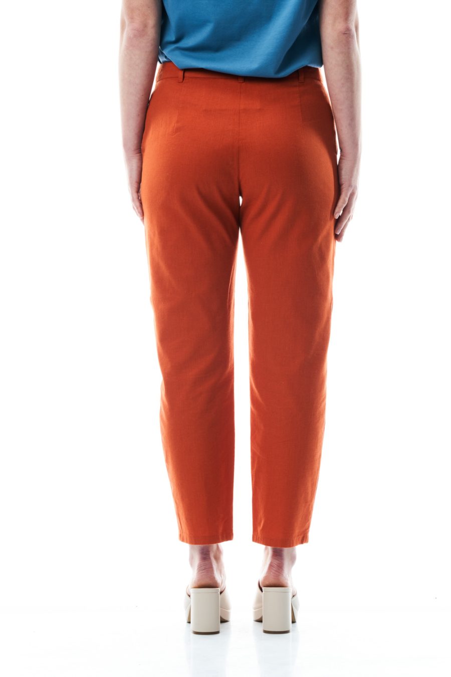 Pantalone Erica in cotone e lino - Image 5