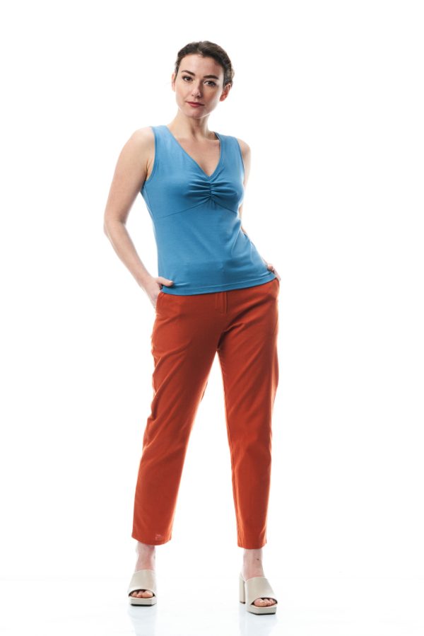 Top Anemone in jersey di cotone biologico stretch