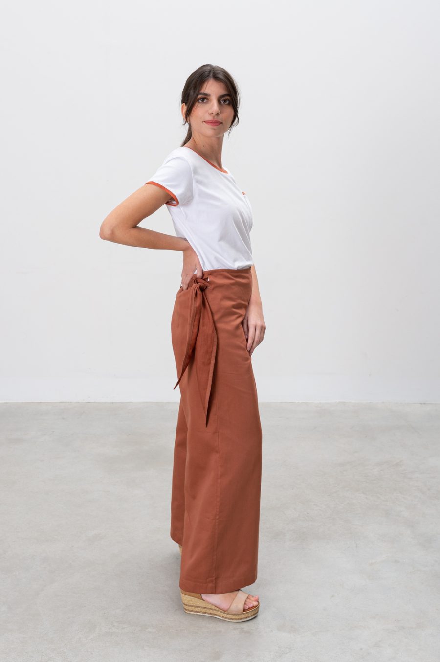 Pantaloni Ema in cotone e lyocell
