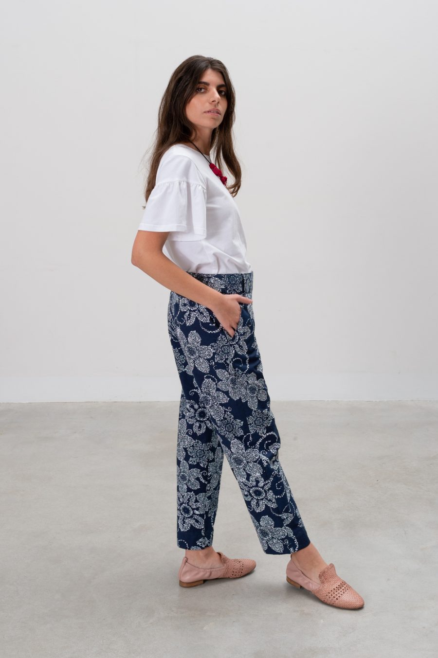 Pantaloni Priyanka in cotone stampato - Image 2