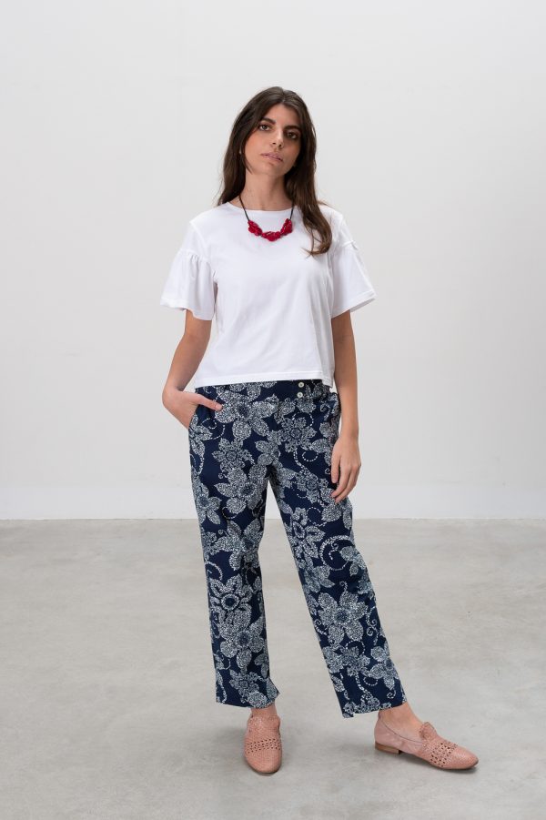 Pantaloni Priyanka in cotone stampato