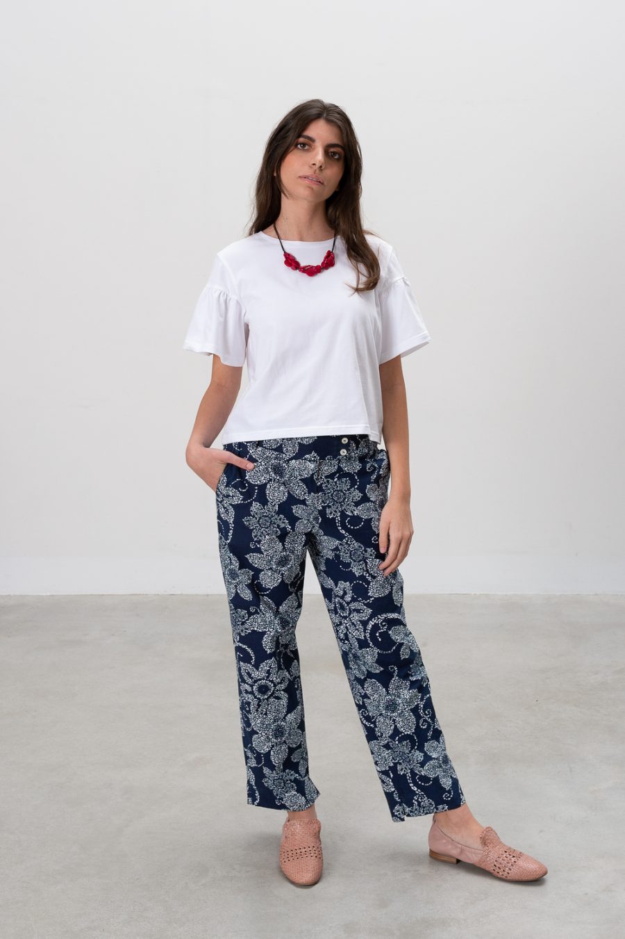 Pantaloni Priyanka in cotone stampato