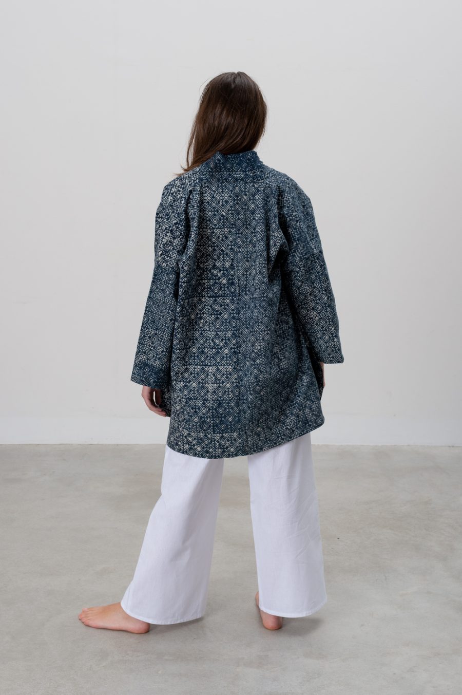 Kimono in cotone stampa block print - Image 2