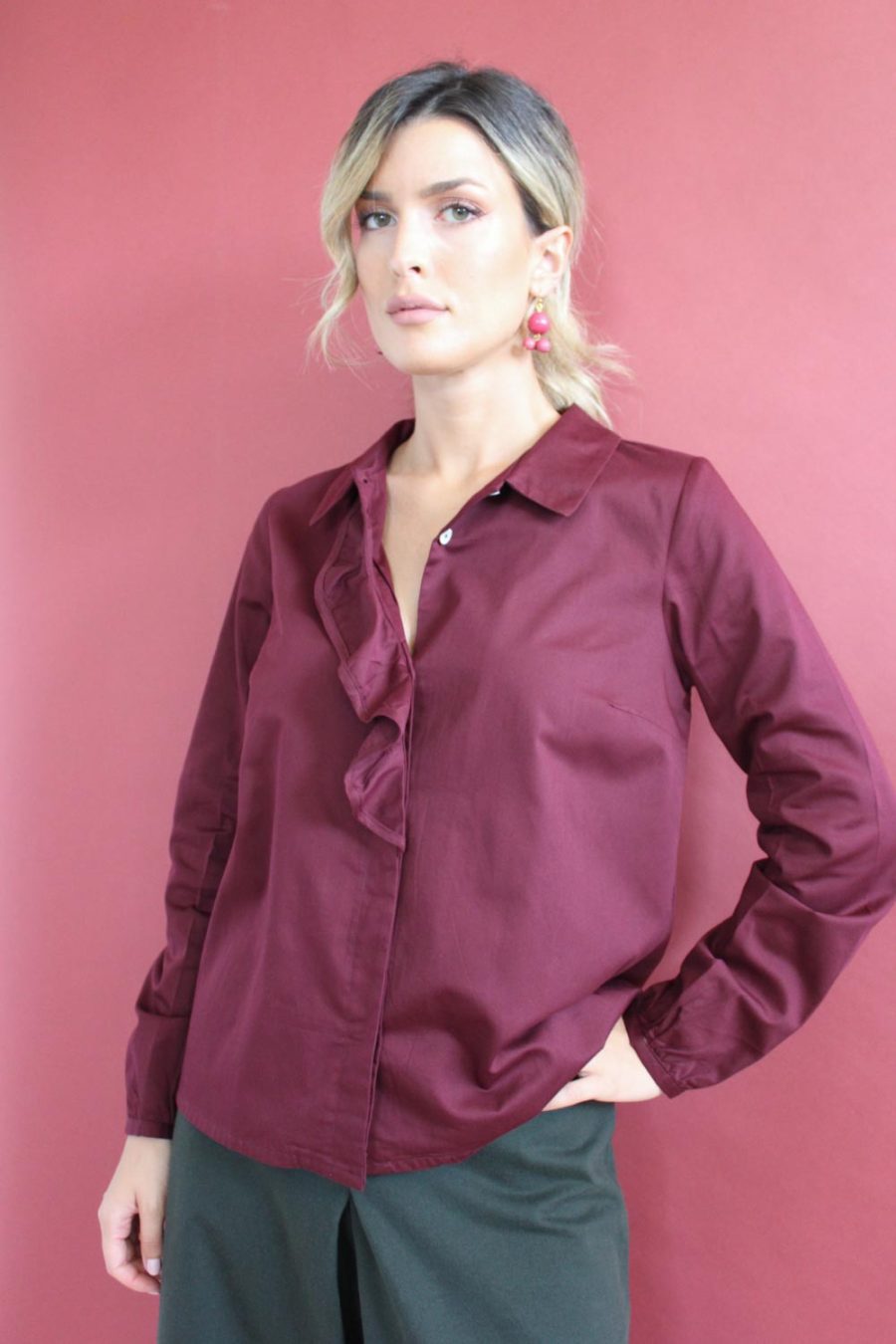Camicia Gea in satin di cotone