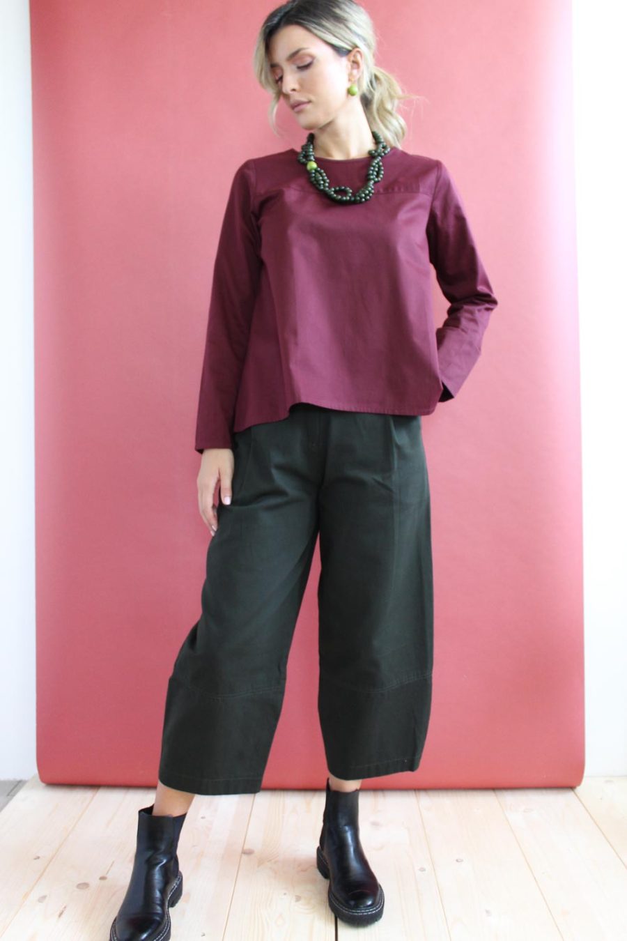 Blusa Ila in satin di cotone - Image 2