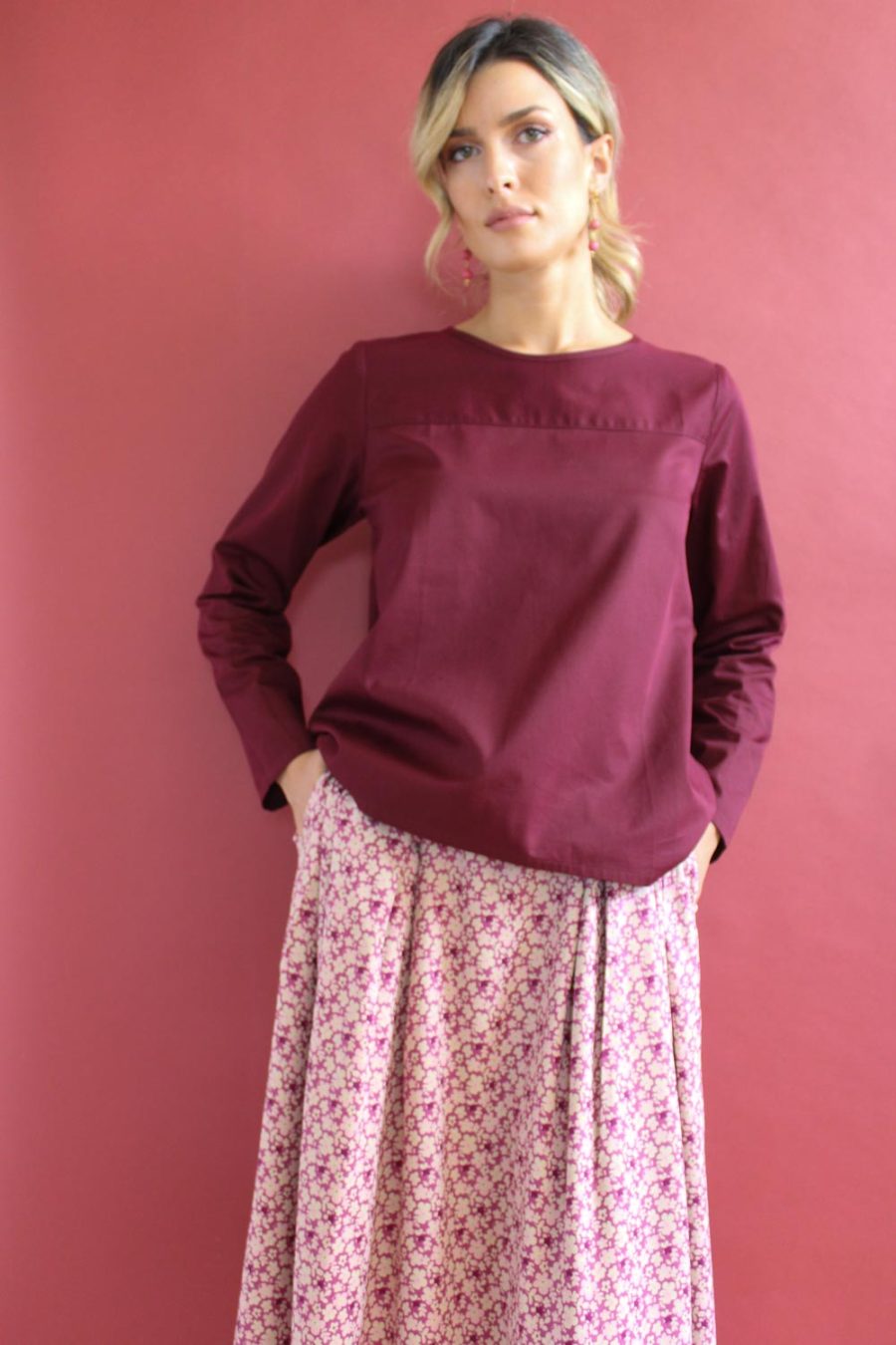 Blusa Ila in satin di cotone - Image 5