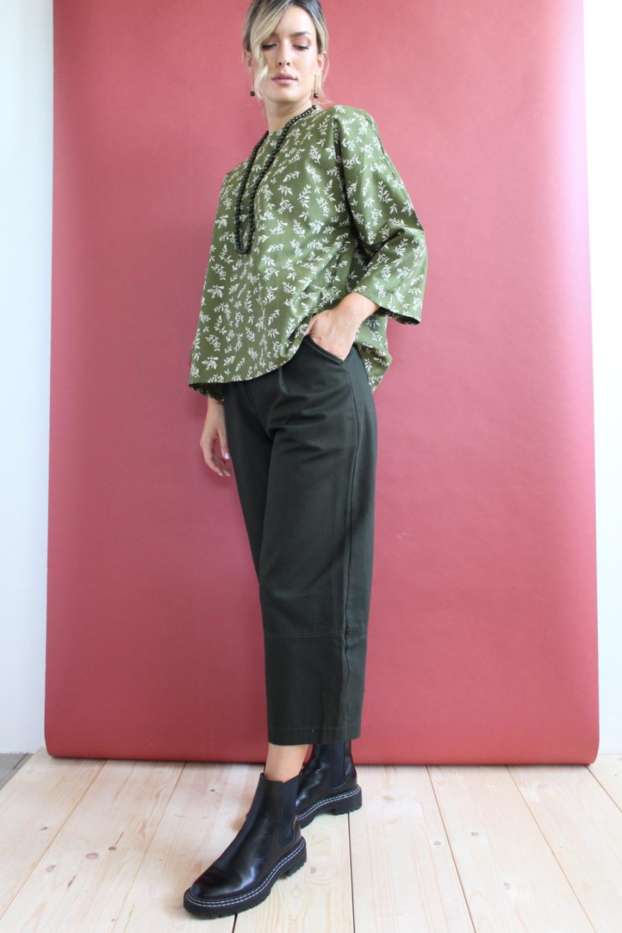 Blusa Mirta in cotone stampato - immagine 2