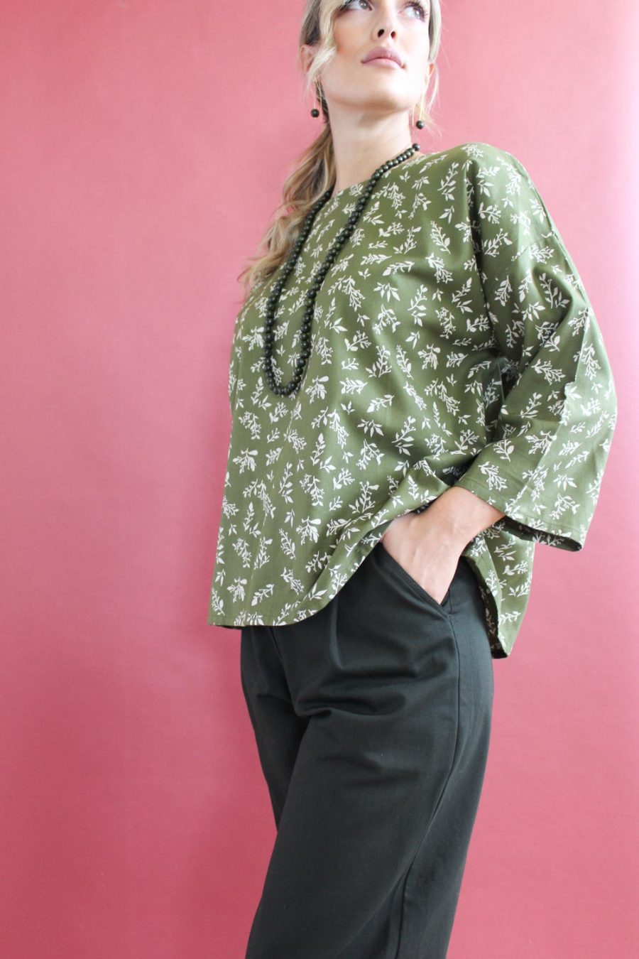 Blusa Mirta in cotone stampato - immagine 3