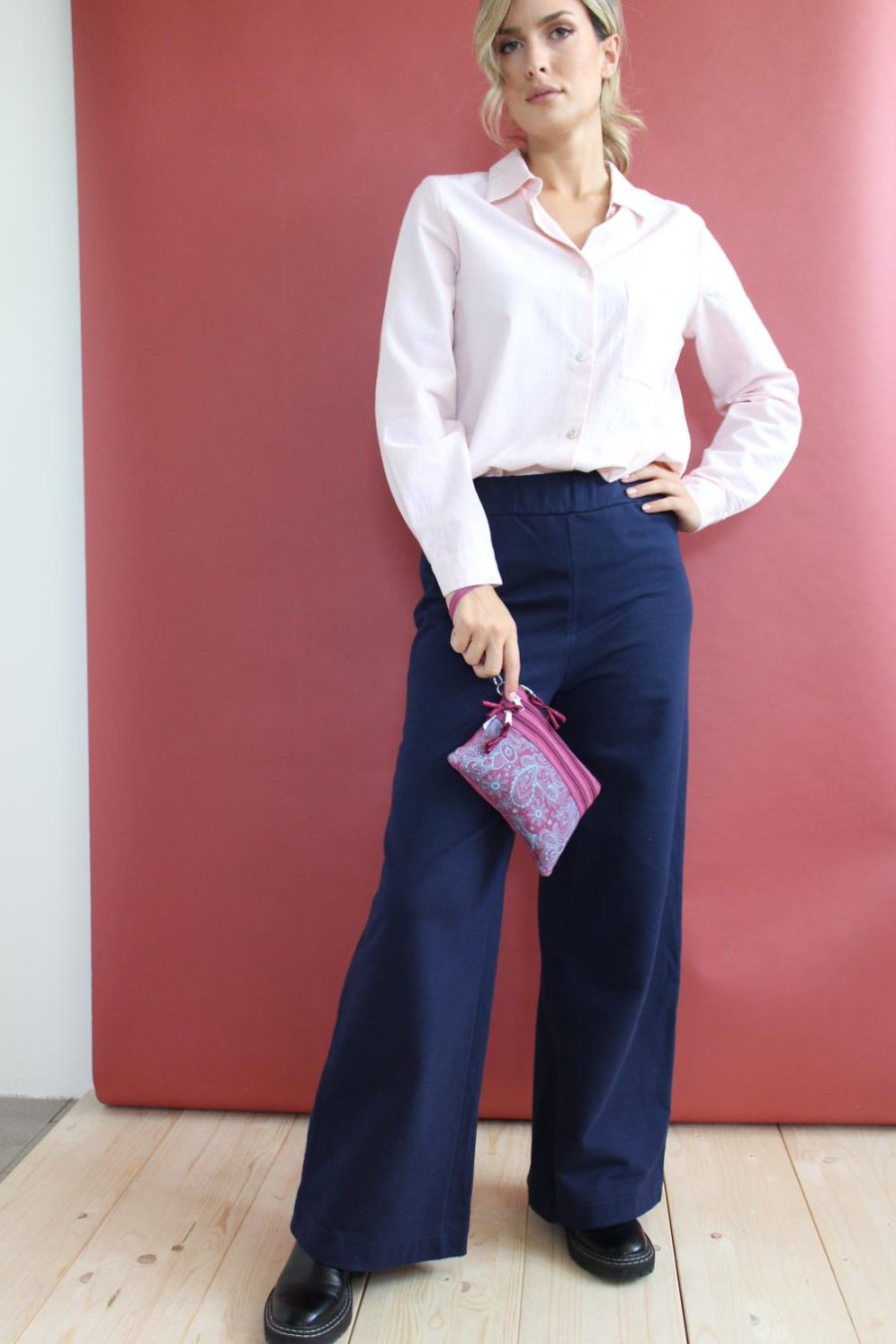 Camicia Lavanda in cotone seersucker - immagine 2
