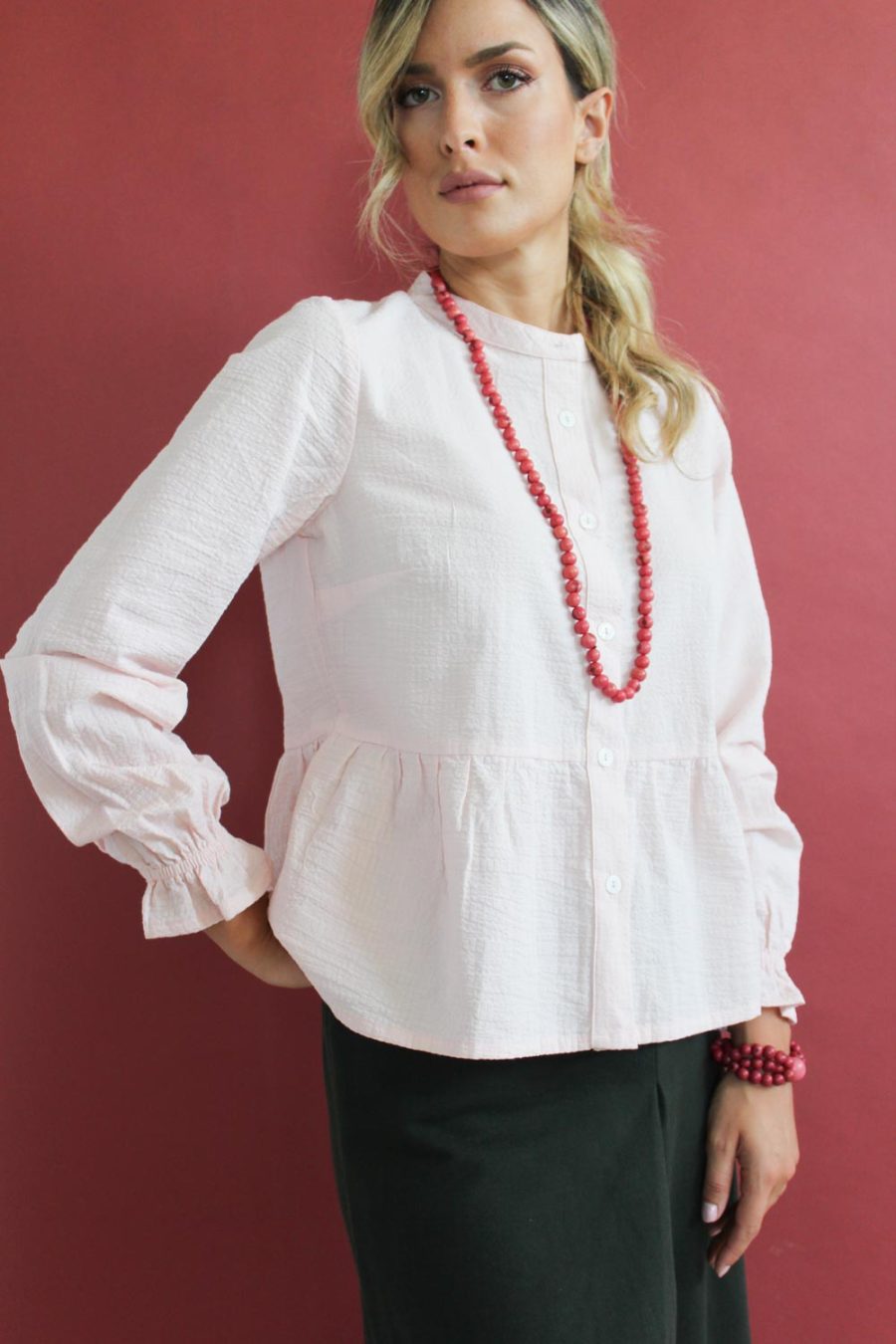 Camicia Cipressina in cotone seersucker - immagine 3
