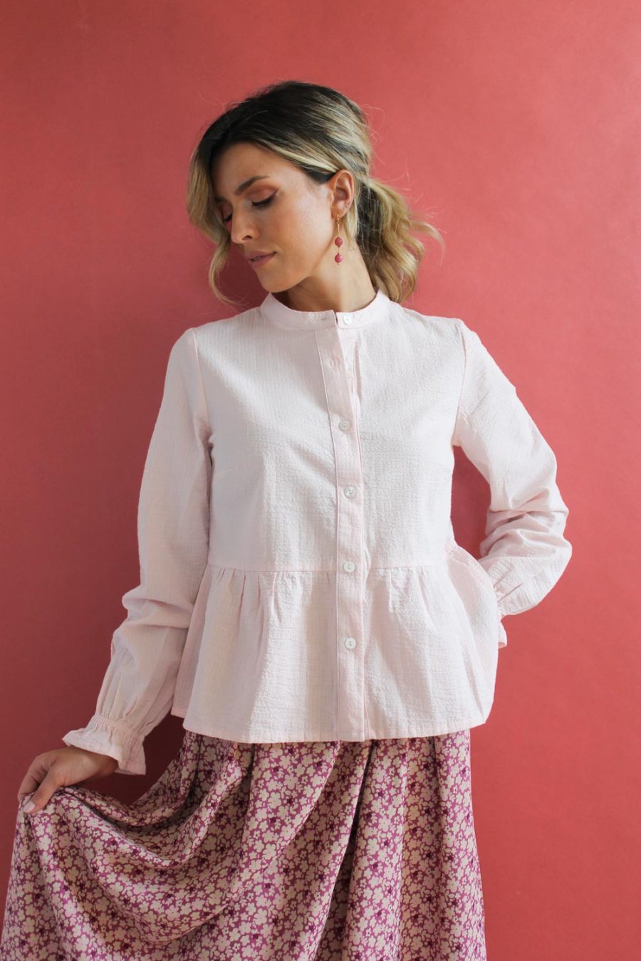 Camicia Cipressina in cotone seersucker - immagine 5