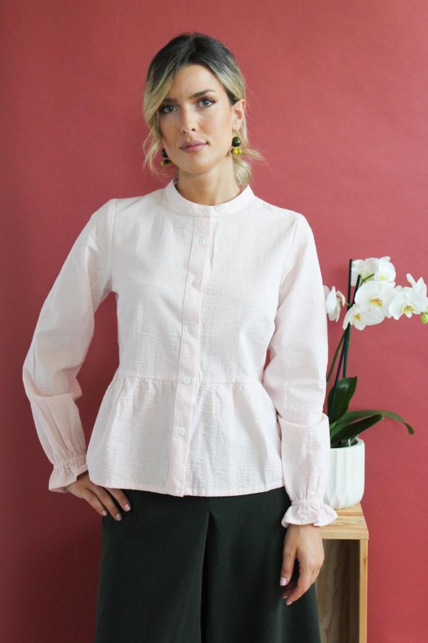 Camicia Cipressina in cotone seersucker