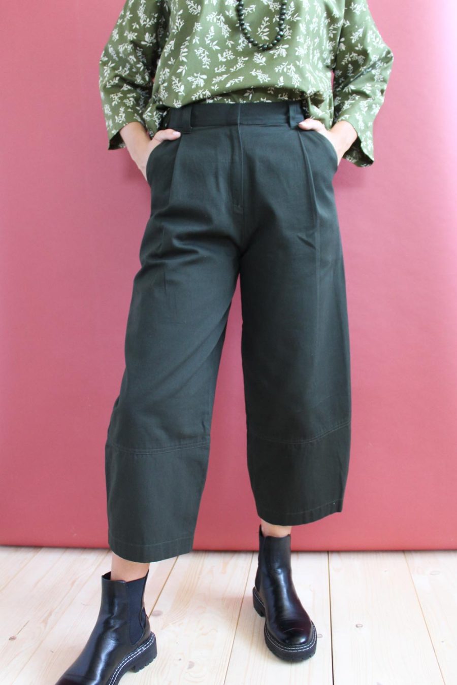 Pantalone Baggy in cotone operato - Image 2