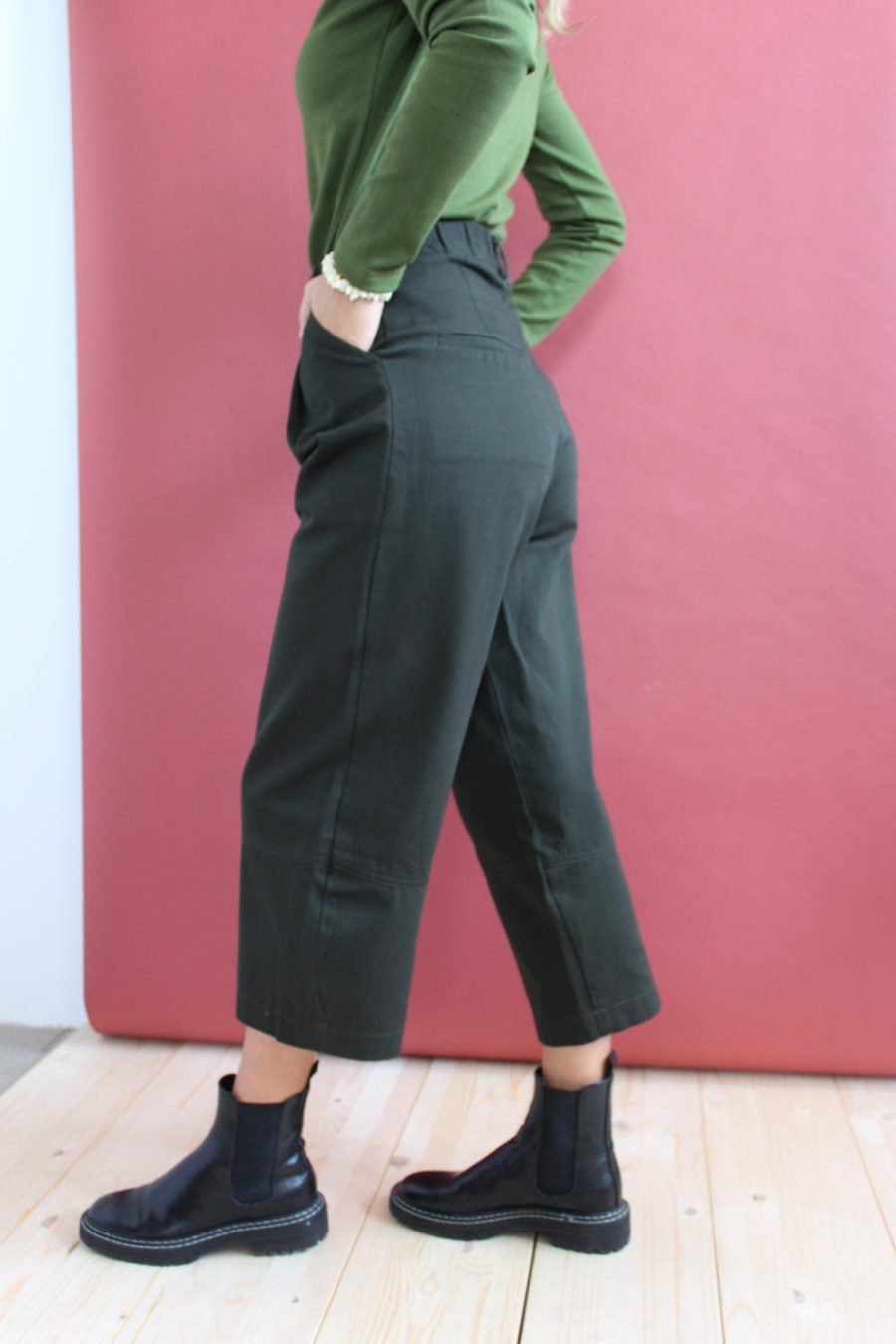 Pantalone Baggy in cotone operato - Image 4