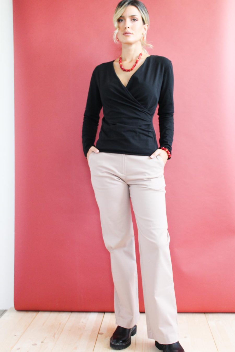 T-shirt Felce in jersey di cotone biologico stretch - immagine 2