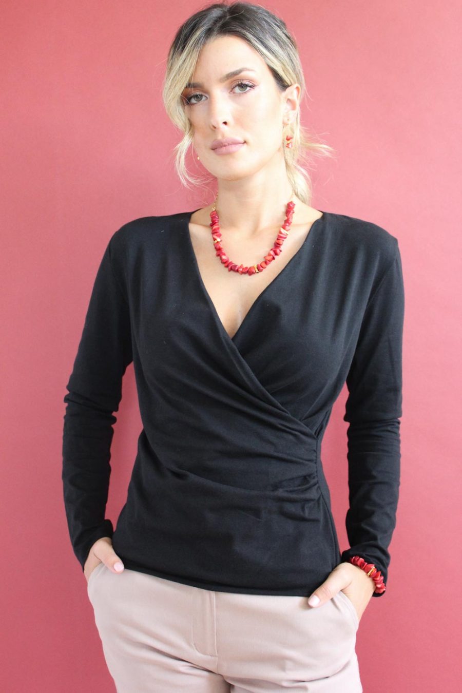 T-shirt Felce in jersey di cotone biologico stretch