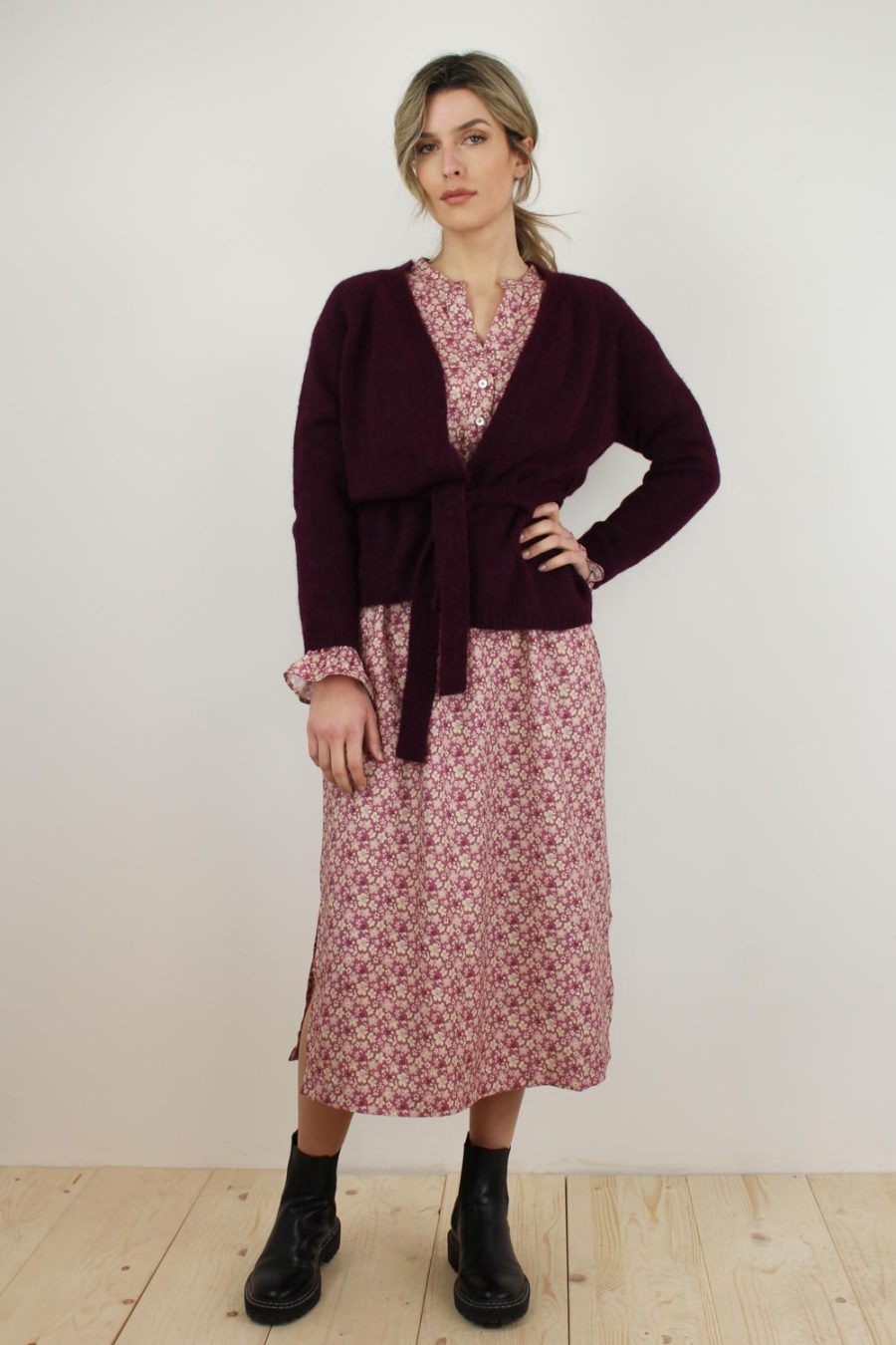 Cardigan Liquirizia in alpaca superfine - Image 3