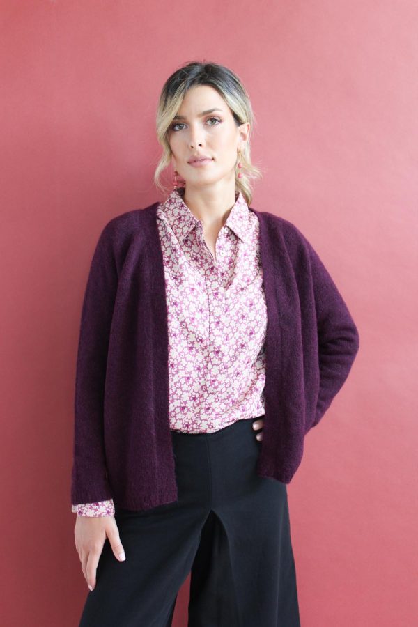 Cardigan Liquirizia in alpaca superfine