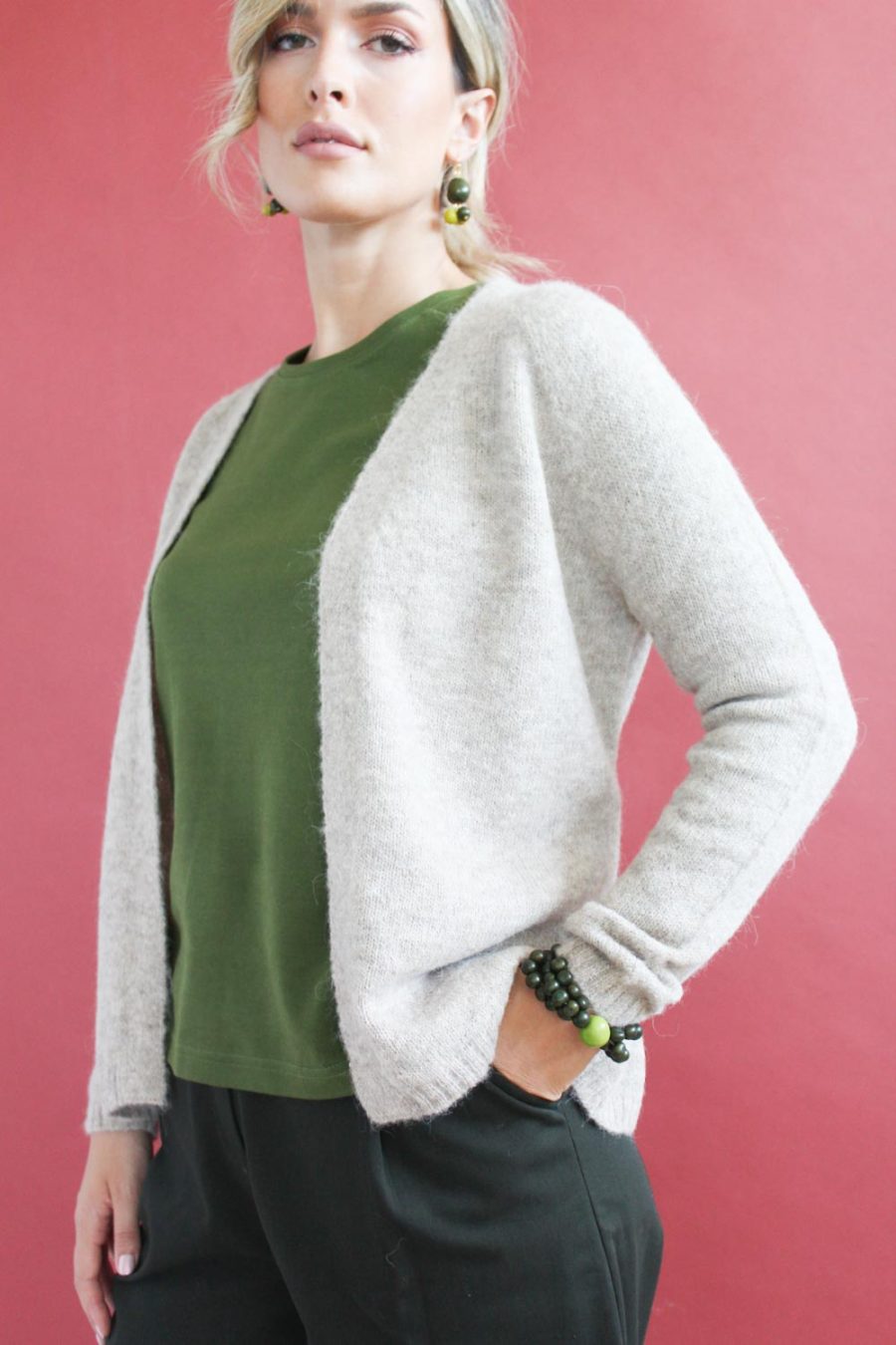Cardigan Liquirizia in alpaca superfine - Image 2