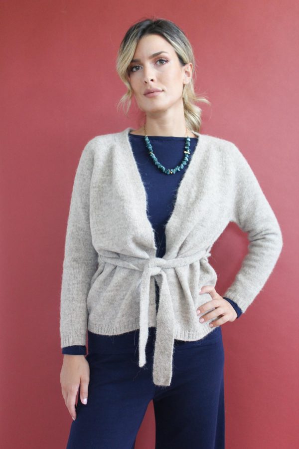 Cardigan Liquirizia in alpaca superfine