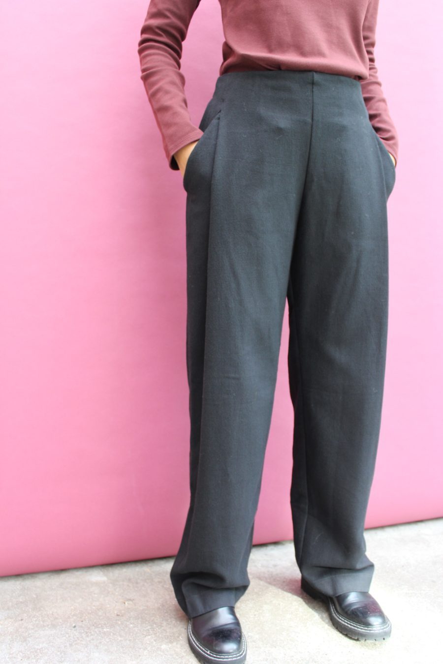 Pantalone Lea in cotone e lana - Image 2