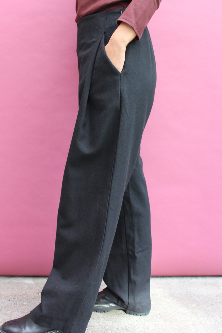 Pantalone Lea in cotone e lana - Image 3