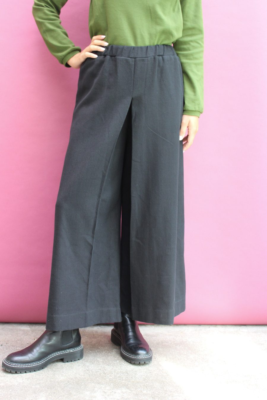 Pantalone Zoe in cotone e lana - immagine 2