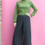 Pantalone Zoe in cotone e lana